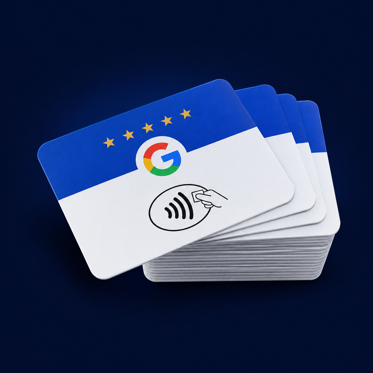 Rendu haute définition des cartes NFC Google Reviews proposées par NFC Geneva